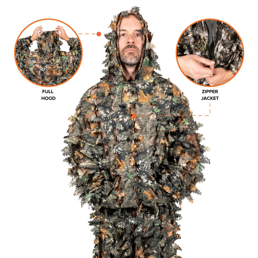 Arcturus 3D Leaf Ghillie Pants with elastic waist for versatile layering.