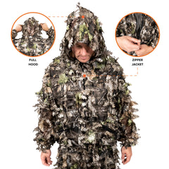 Arcturus 3D Leaf Ghillie Suit close-up of 3D laser-cut leaves highlighting durable finish