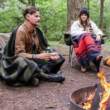 Arcturus Backwoods Wool Blanket in pack demonstrates preparedness for camping and emergencies.