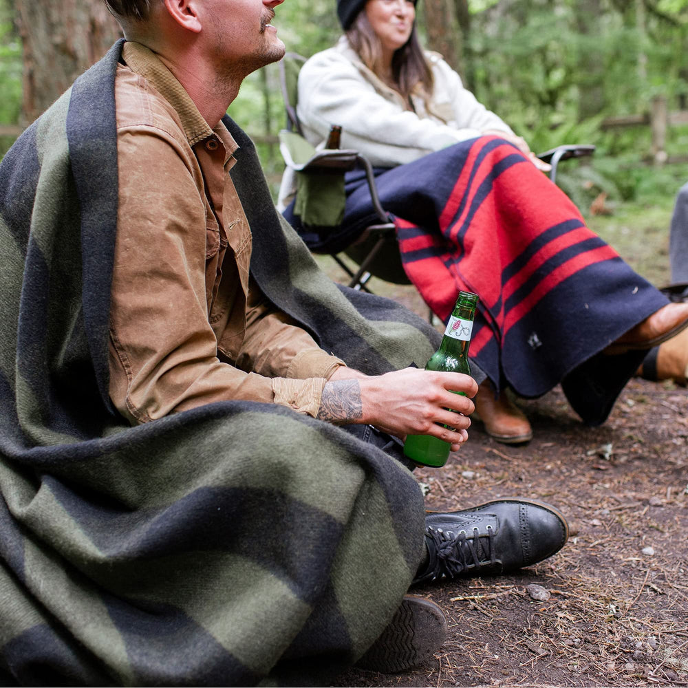 Arcturus Backwoods Wool Blanket heat inside a tent conveys reliable warmth.
