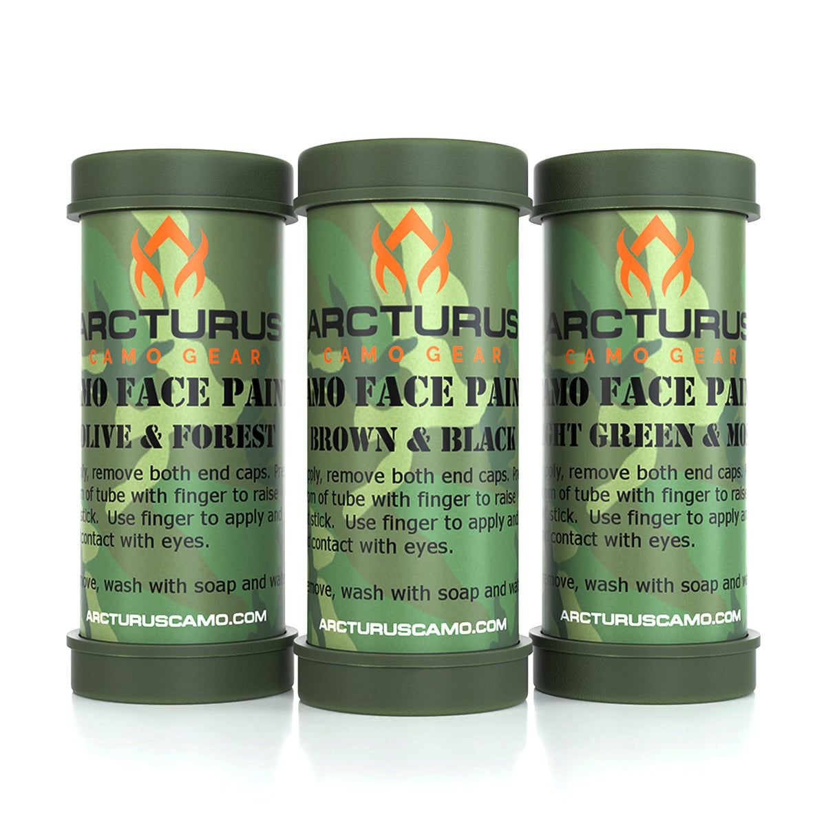 Arcturus camo face paint stick olive-forest for woodland camouflage on the face.