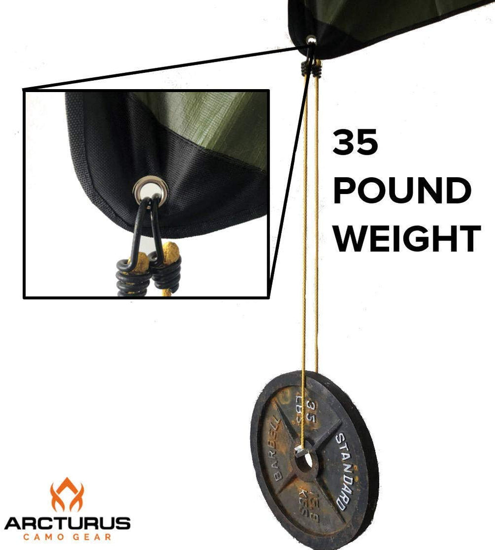 Arcturus insulated tarp multi-use-shelter shows flexible camping, beach, or boating use.