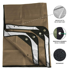 Arcturus insulated tarp waterproof-layer keeps you dry in rain.
