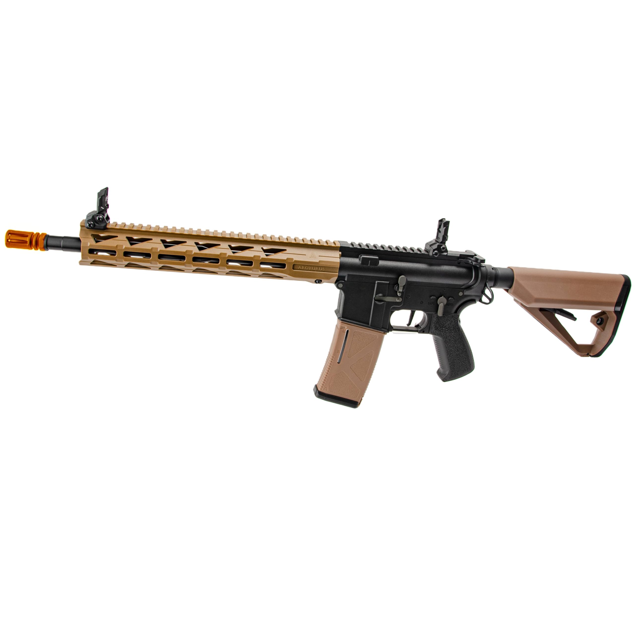 ARCTURUS TACTICAL LWT MK-III Carbine stock and modular rails offer adaptable setup.