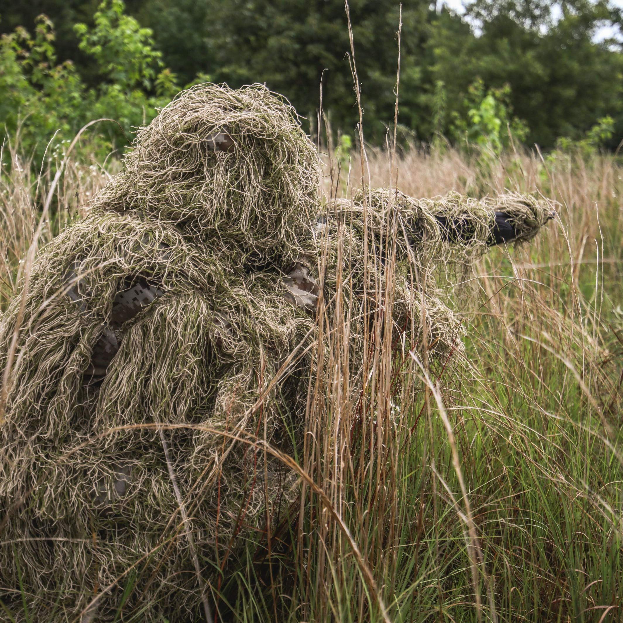 Arcturus Warrior ghillie rifle wrap enhances field concealment