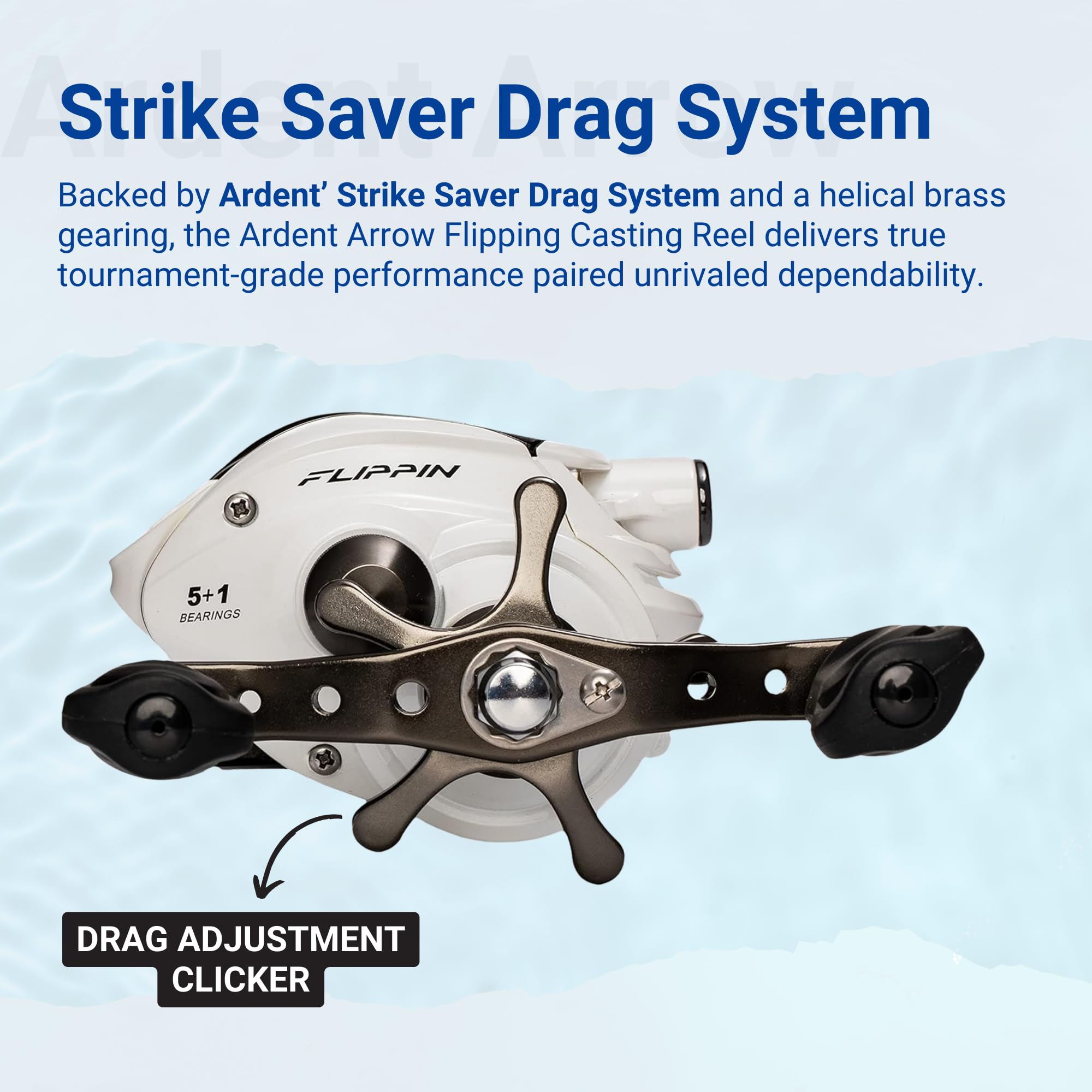 Ardent Arrow Strike Saver drag delivers steady control during fights.