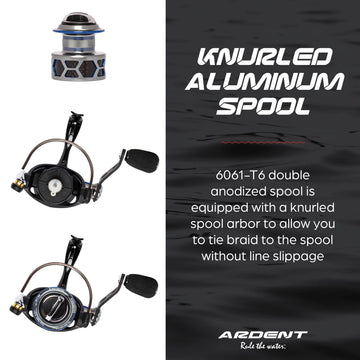 Ardent Bolt 1000 reel-in-action shows smooth casting with 9+1 bearings.