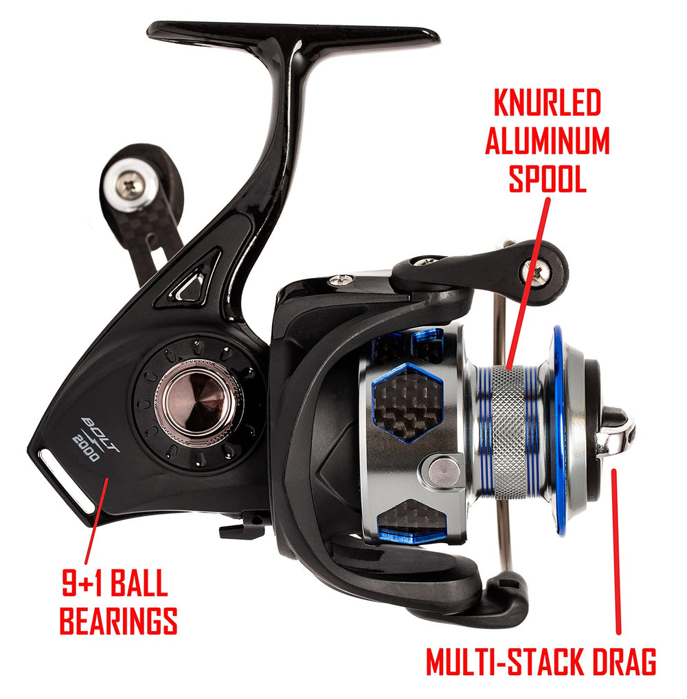 Ardent Bolt 2000 reel with Braid Band reduces line slippage during retrieves.