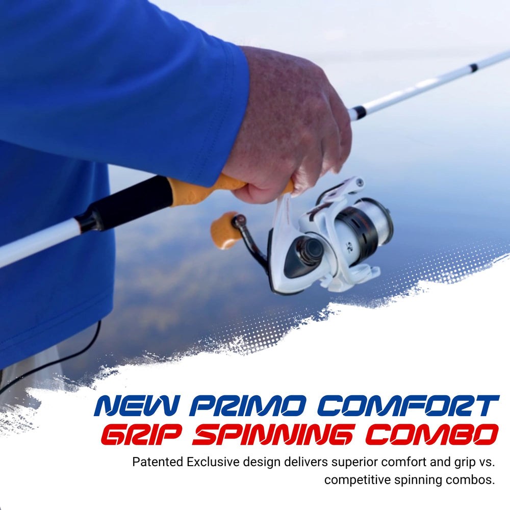 Patented ergonomic grip and silicone-rubber comfort handle