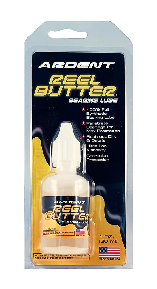 Ardent Reel Butter Bearing Lube 1oz bottle pour for smooth reel operation