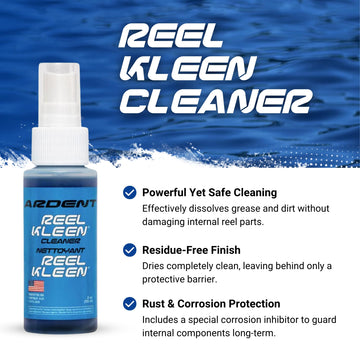 Reel Kleen Cleaner bottle for reel cleaning