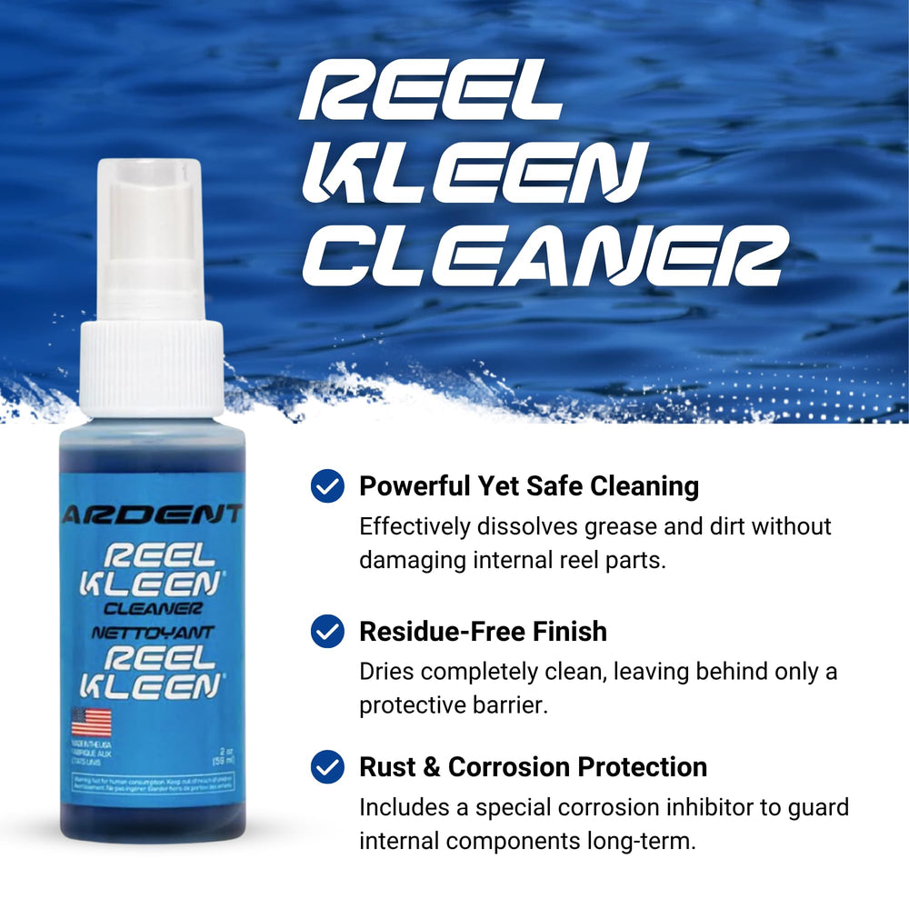 Reel Kleen Cleaner bottle for reel cleaning