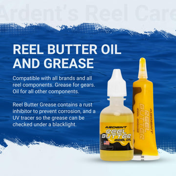 Ardent Reel Care packaging with Made in USA badge
