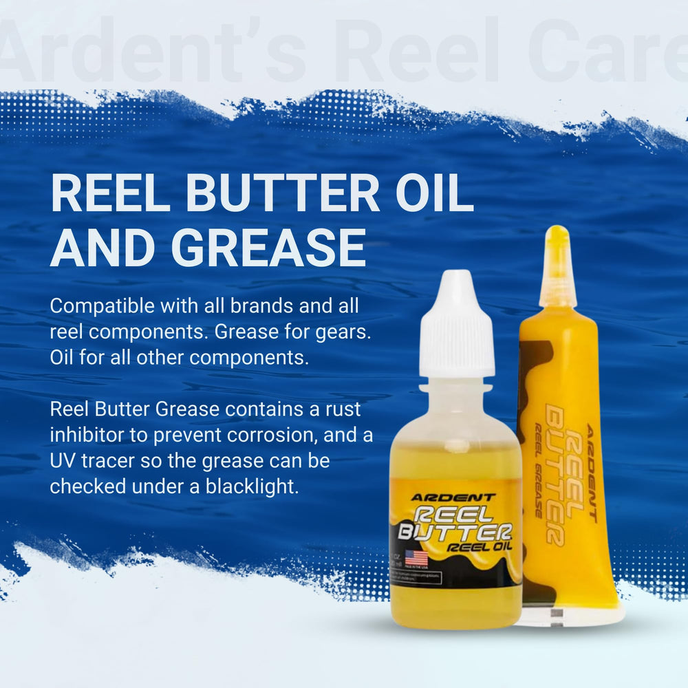 Ardent Reel Care packaging with Made in USA badge