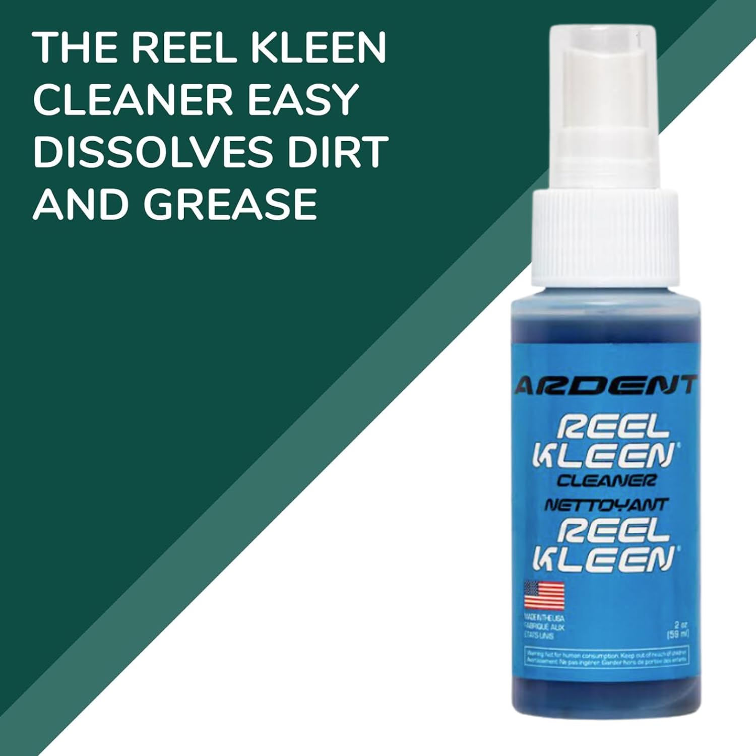 Reel Butter Grease and Reel Kleen Cleaner bottles with accessories