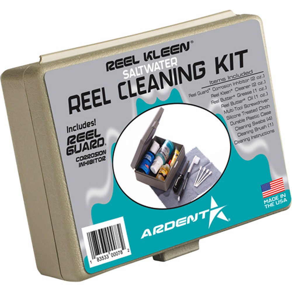 Ardent Saltwater Reel Cleaning and Maintenance Kit in a durable plastic case