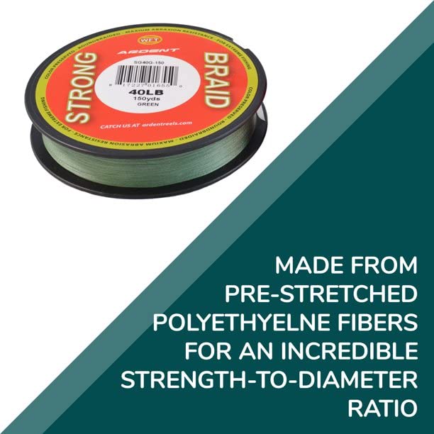 Eight-filament pre-stretched construction for strength-to-diameter ratio