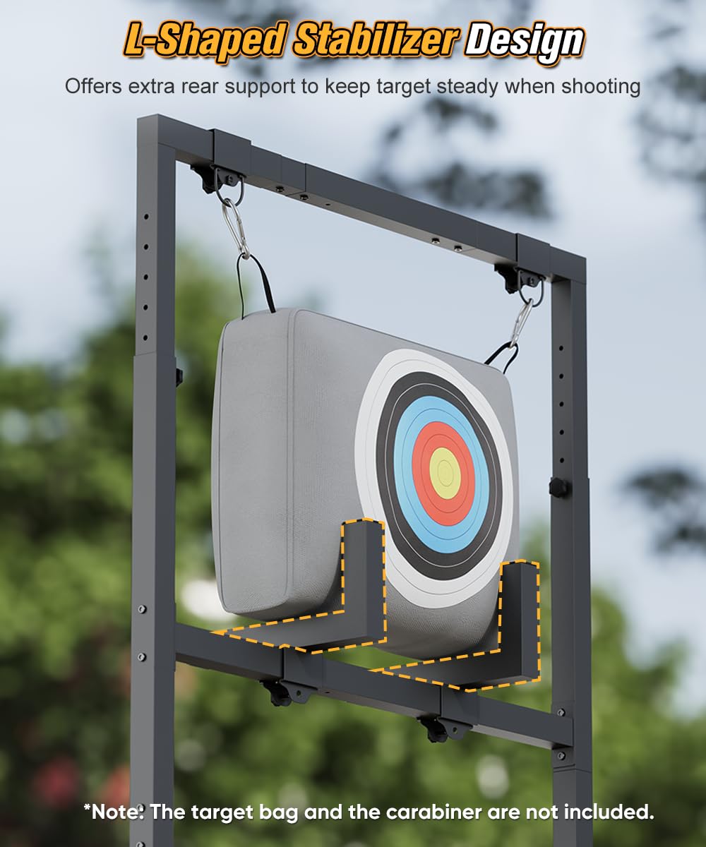 Ardier pre-drilled holes enable height and width adjustments for targets.