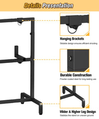 Ardier raised-leg archery target stand stabilizing on uneven terrain for steady aiming.