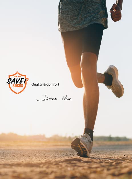 No-slip cuff keeps ARE YOU SAVER socks in place during movement.