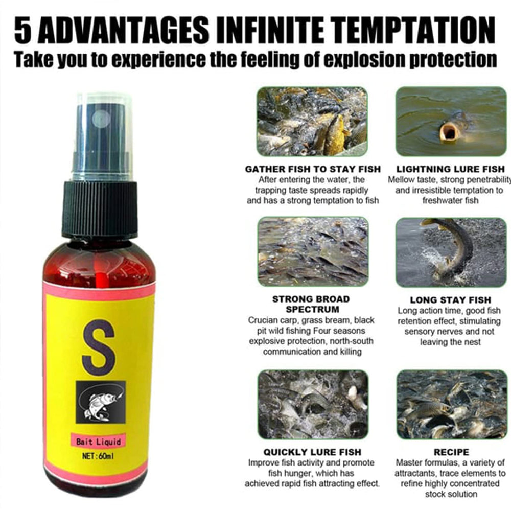 Attractants dispersing in water forming a scent trail