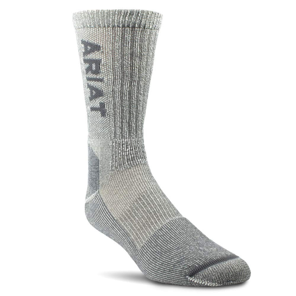 Ariat seamless-toe mid-calf sock reduces friction for all-day wear