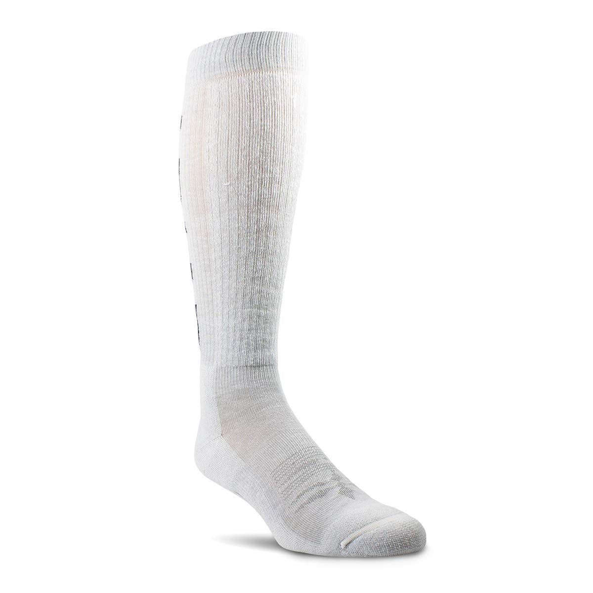 ARIAT western boot socks with arch support and cushioning, shown in grey.