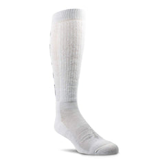 ARIAT western boot socks with arch support and cushioning, shown in grey.