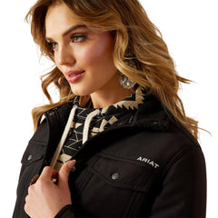 ARIAT Women Berber Back Softshell Jacket fabric detail emphasizes durable stretch