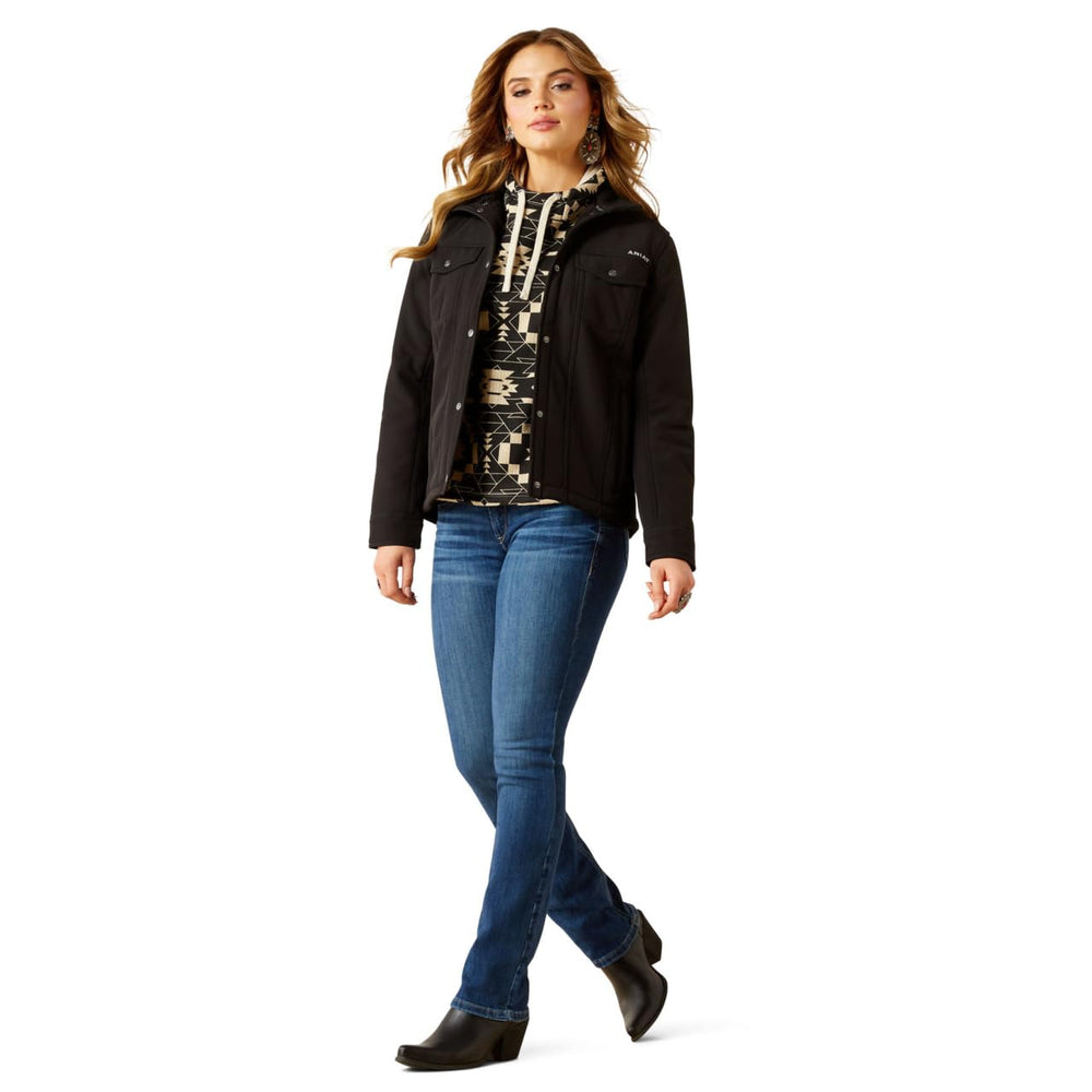 ARIAT Women Berber Back Softshell Jacket sherpa-lined inside for cozy warmth