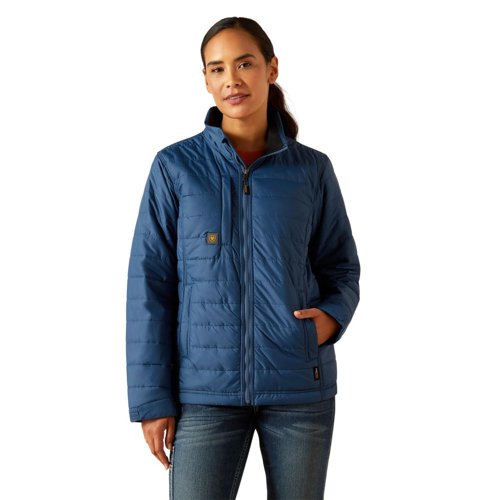 ARIAT Rebar jacket front view with durable Cordura fabric and lightweight warmth.