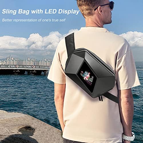 arimepi LED sling bag adjustable strap for comfortable wear