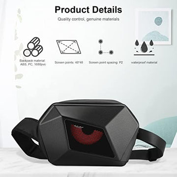 arimepi LED sling bag app connection enables Bluetooth customization