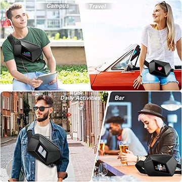arimepi LED sling bag at night enhancing visibility for activities