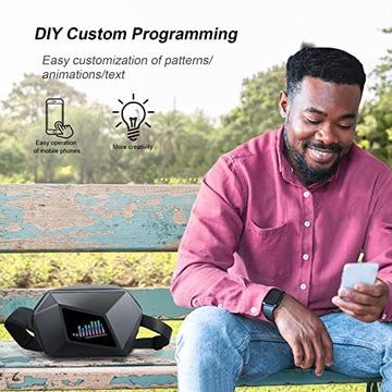 arimepi LED sling bag secure zipper closure for valuables