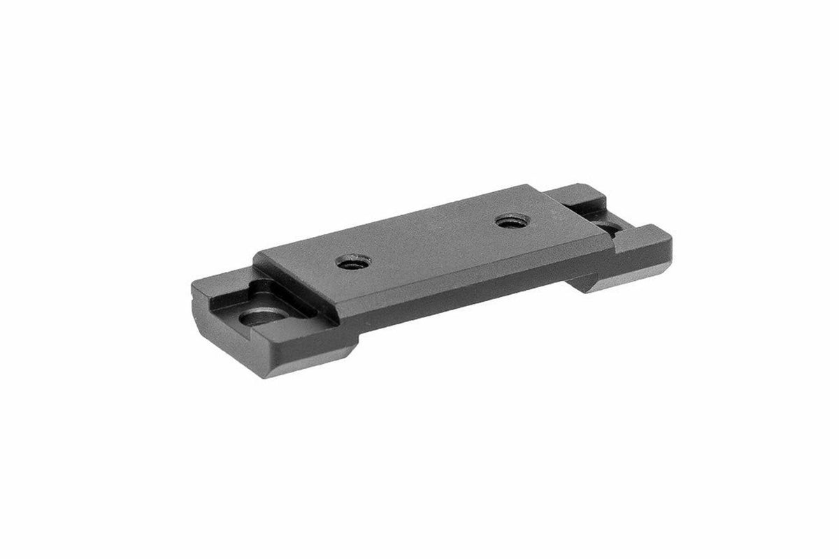 Arisaka Offset M620 Adapter closeup shows precise fit for secure light mounting.