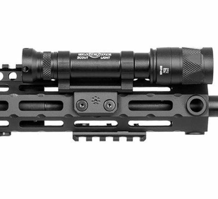 Arisaka Offset M620 Adapter installed with Offset Scout Mount enabling secure light placement.