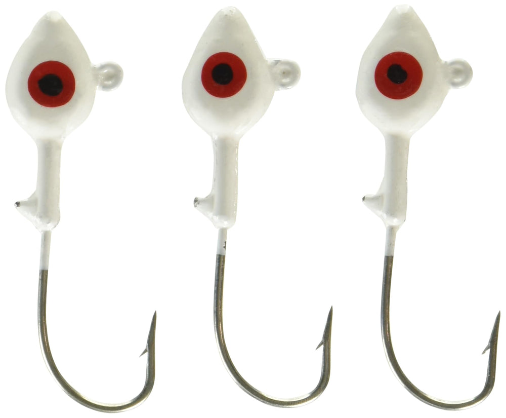 Arkie Lures MSHP-12-1-100 saltwater jig heads in White #1, 0.5 oz - image 1