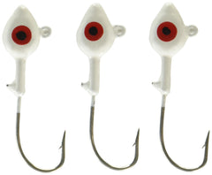 Arkie Lures MSHP-12-1-100 saltwater jig heads in White #1, 0.5 oz - image 1