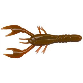 ARKIE Salty BC Craw in Brown Orange Laminate, ideal as a jig trailer for creek and pond fishing.