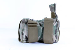 Armageddon Gear Game Changer bag multicam side profile demonstrates weight distribution