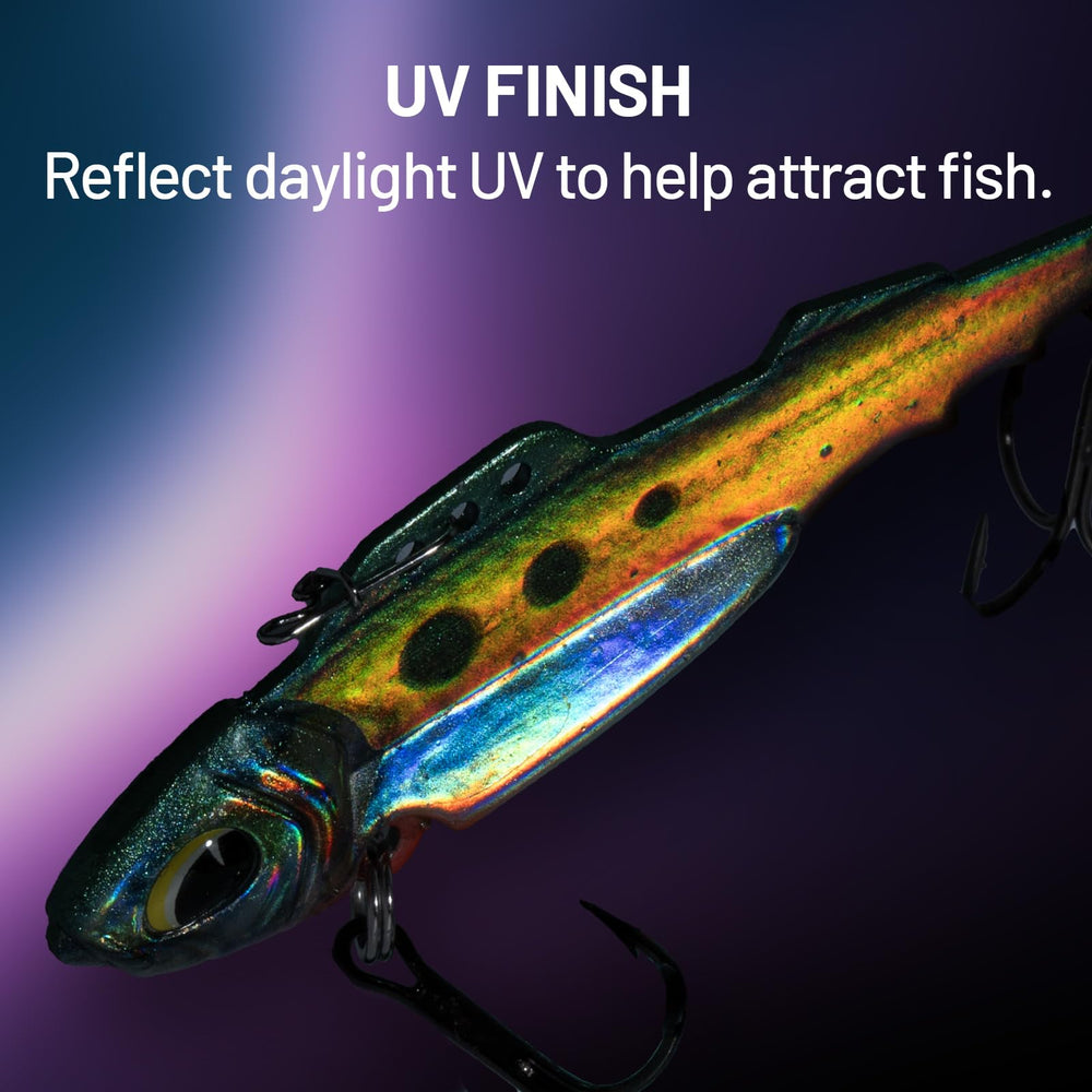 Close-up of lifelike 3D patterns and eyes on Armor Blade Bait