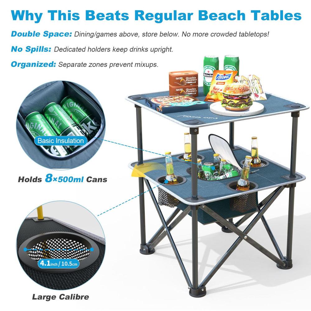 ARMOR CASTLE insulated cooler keeps drinks cold for hours outdoors.