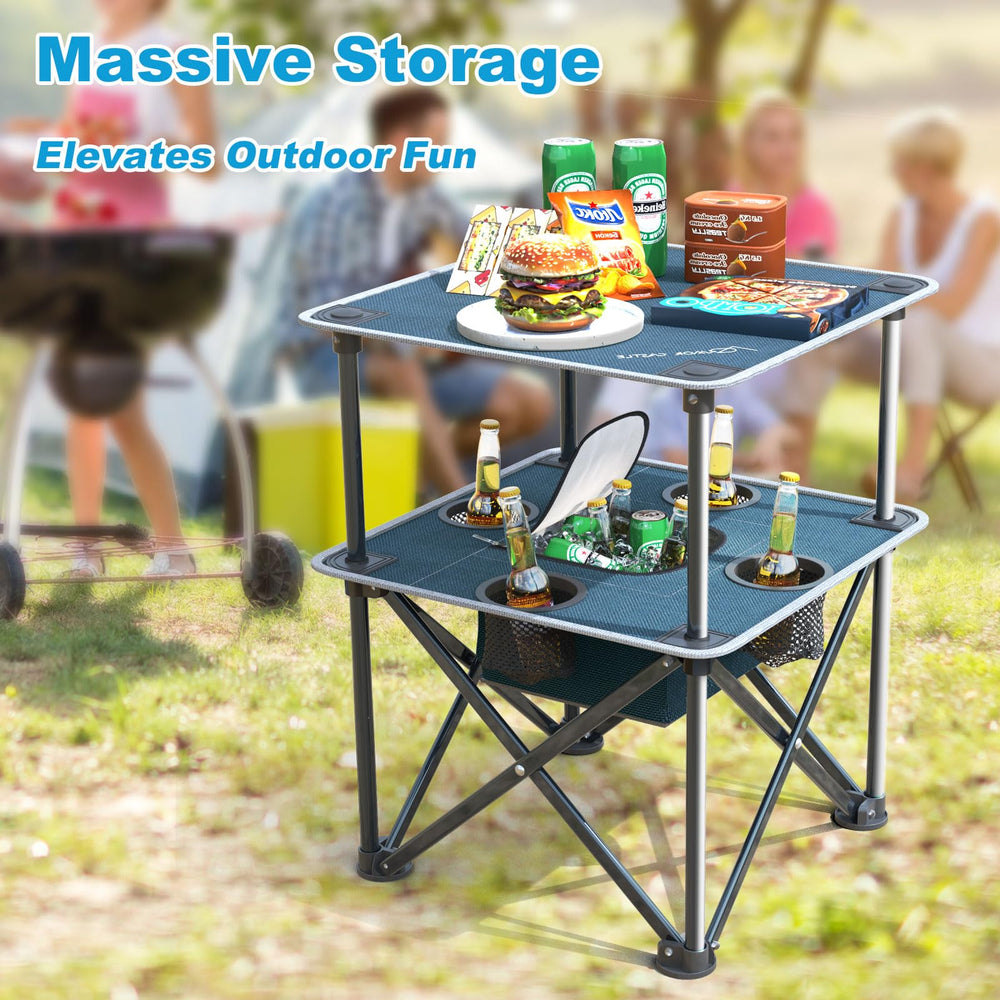 ARMOR CASTLE 4-point base stays stable on sand and resists light winds.