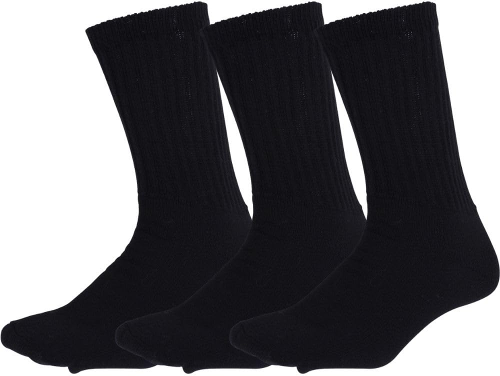 Army Universe athletic crew socks in black 3-pack offer comfort and durability for daily wear.