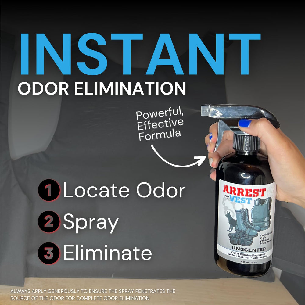 Arrest My Vest applied to body armor for quick freshness