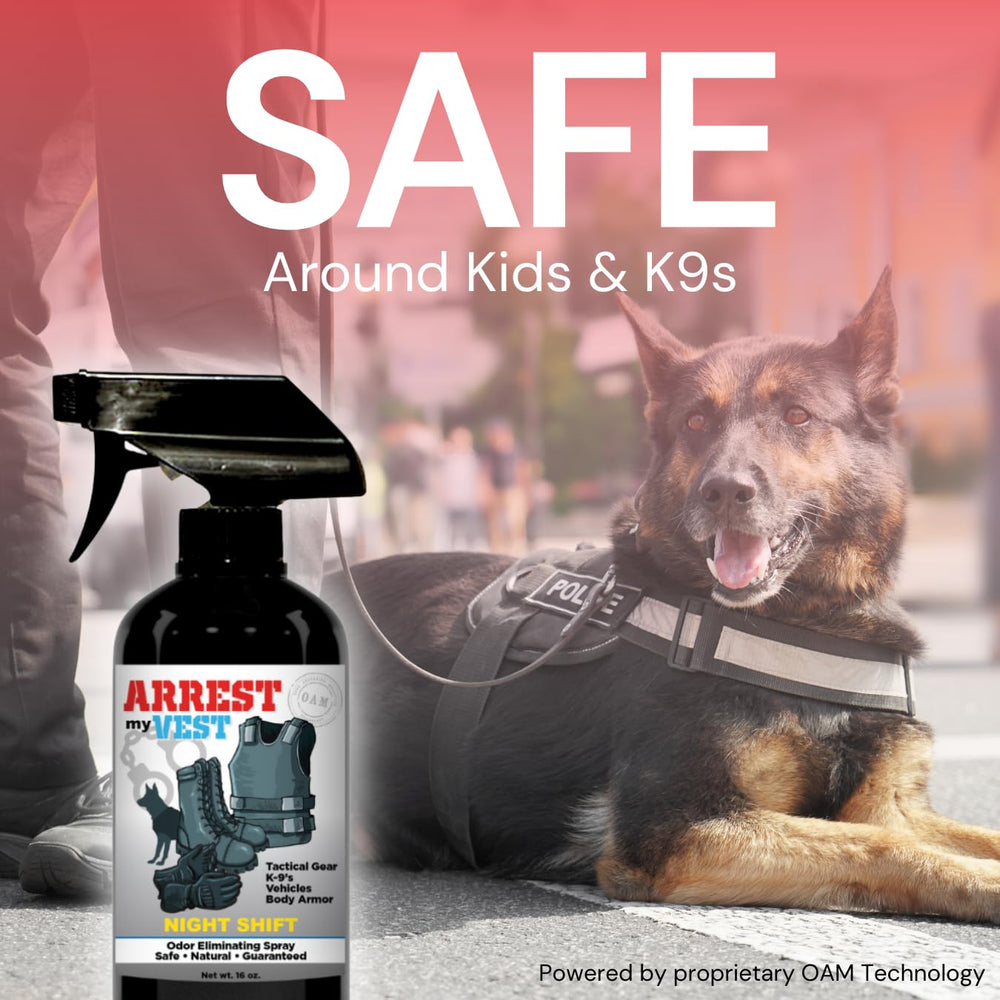 Arrest My Vest unscented formula removes odors without masking scents.