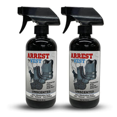 Arrest My Vest odor-eliminating spray bottle for body armor and gear.