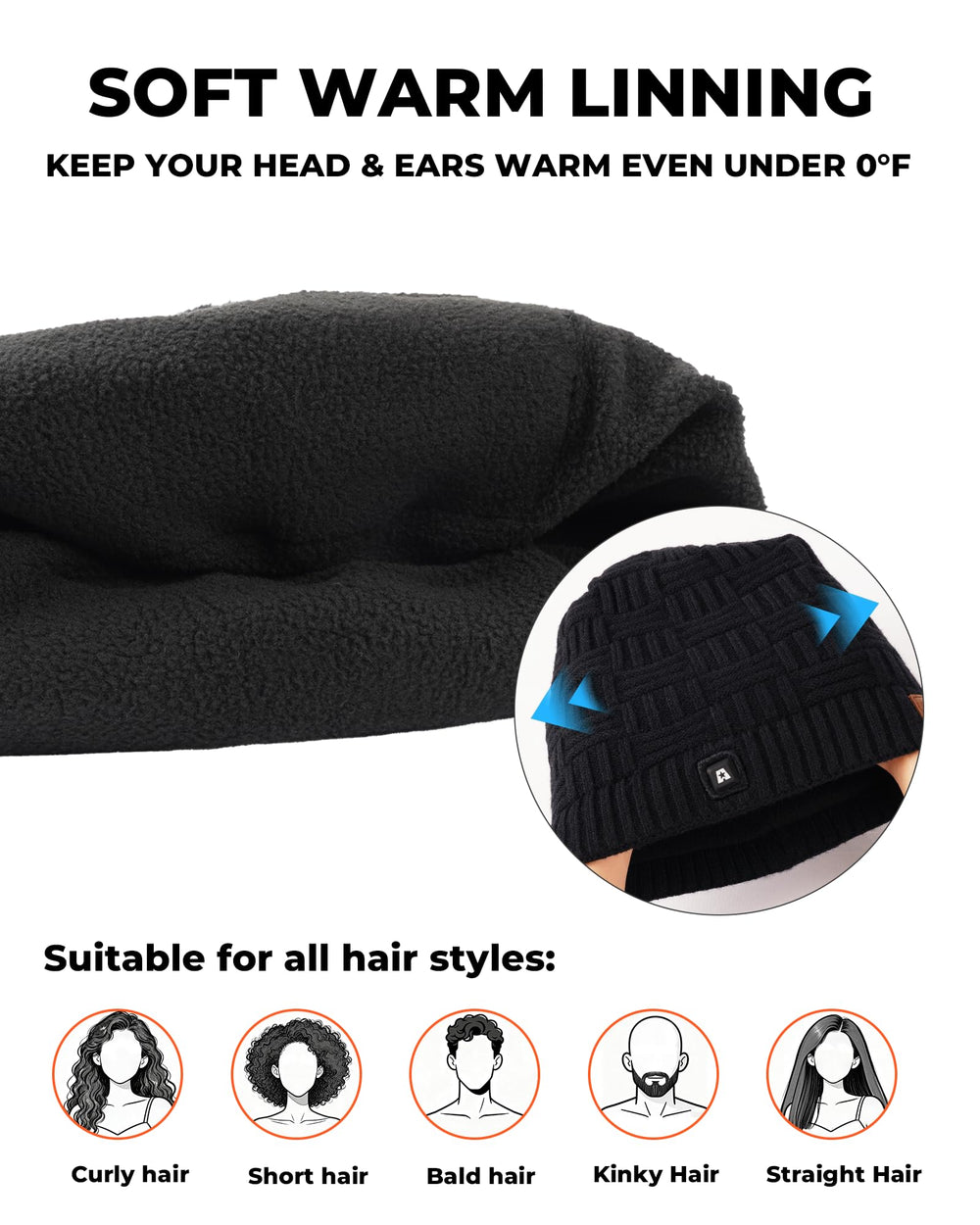 ARRIS heated beanie compact battery and cables for travel and hiking.