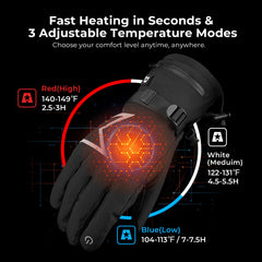 ARRIS heated gloves dual-pack batteries extend warmth for long outdoor activities